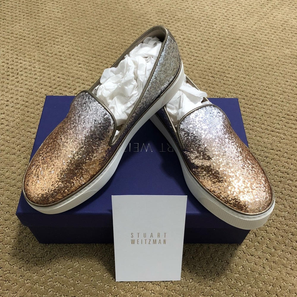 Stuart Weitzman Glitter Sneakers